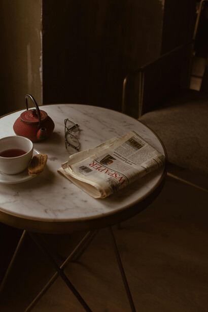 Tavolino di un tipico café vintage