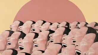 Yue Minjun, The Sun, 2000