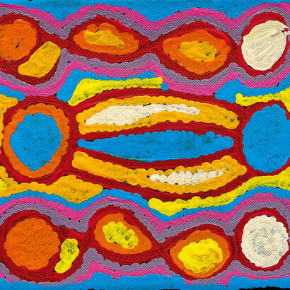 Margaret Lewis Napangardi, Untitled / Senza titolo
Acrylic on linen / Acrilico su lino, 2012, (Australia)