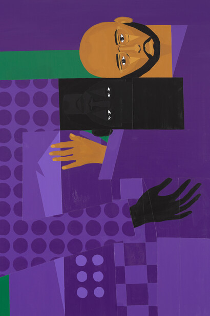 Jon Key, Leandro and Jon (Chosen Family No. 4), acrylic on panel, 40 x 30 inches (101.6 x 76.2 cm). Courtesy of Steve Turner