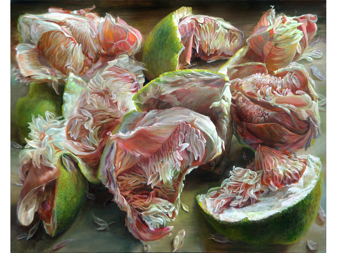 Andrea Kantrowitz, Daughters of Leucippus, 2014, oil on canvas, 48 x 60 inches