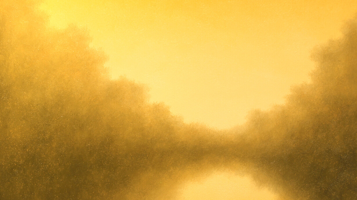 Hong Viet Dung, River at Dawn, 2014, Oil on canvas, 100 x 120 cm ((39 3/8 x 47 1/4 in)