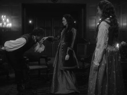 Martin McCreadie, Kate Siegel and Katie Parker in a scene from The Haunting of Bly Manor