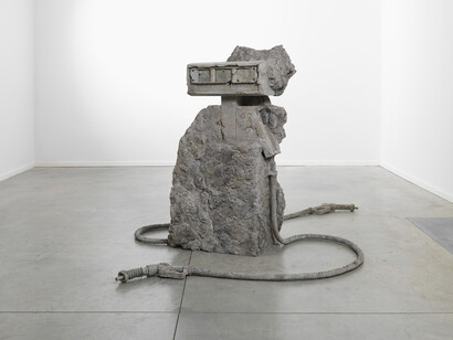 Allora & Calzadilla, 2 hose petrified Petrol Pump, 2012, Photo courtesy Allora & Calzadilla and Lisson Gallery
