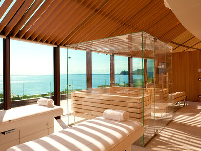 Il solarium della SPA di Portopiccolo
