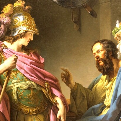 Sócrates con Alcibíades (1776) por François-André Vincent