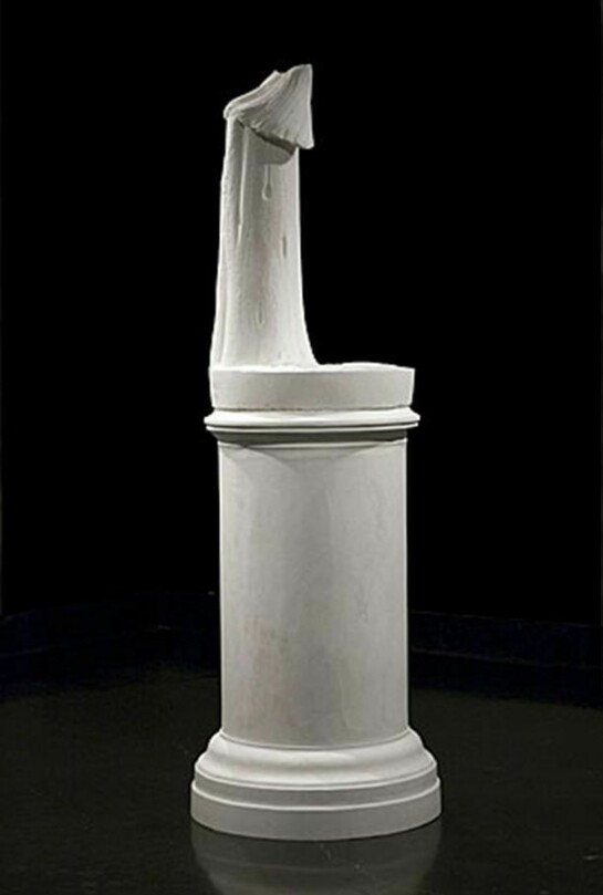 Lily Cox-Richard, The Stand: Last of the Tribes, 2010, Carved plaster, 71 in. high x 22 in. wide x 22 in. deep