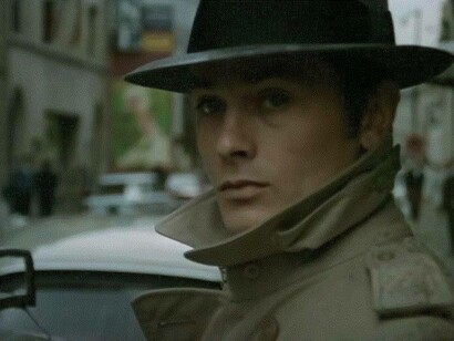 Alain Delon nella scena del furto dell'auto, Le Samourai, 1967
