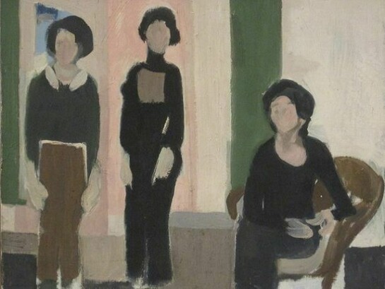 Biala Trois, Personnages, 1973, oil on canvas, 13x16.175in, 72dpi
