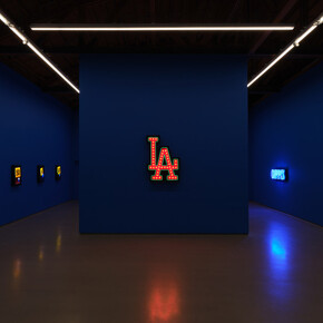 Awol Erizku, Moon, turn the flames…Gently gently away, exhibition view. Courtesy of Sean Kelly Gallery