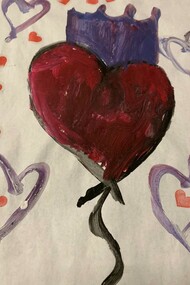 I cuori antropomorfi disegnati da mia nipote Allegra quando aveva cinque anni