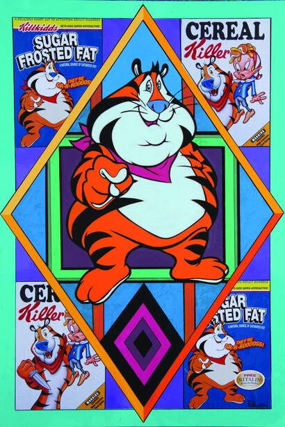 Fat TonyDiamond, Oil on Board, 24x36inch 61x92cm 2014