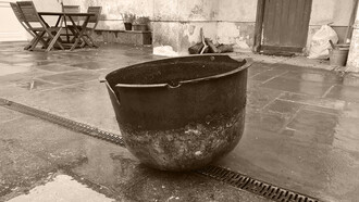 Olla de la hambruna en Kilkenny, Irlanda. Foto cortesía del sitio web irishfaminepots.com, 2021