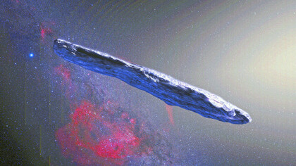 Foto de objeto misterioso Oumuamua