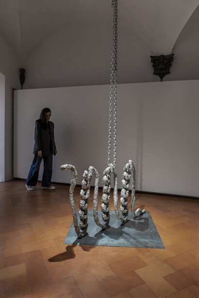 Jean-Marie Appriou. Canto Infinito, exhibition views, Firenze, Palazzo Strozzi, Project Space, 2026. © Jean-Marie Appriou, by SIAE. Photo Ela Bialkowska, OKNO Studio, Courtesy Fondazione Palazzo Strozzi, Firenze