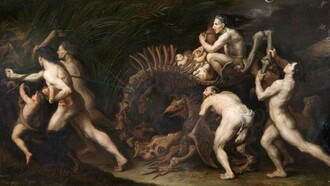 Jusepe de Ribera (1591 Valencia, España — 1652 Nápoles Italia). "Hécate, procesión a un aquelarre". La colección Wellington, Apsley House, Londres, Inglaterra