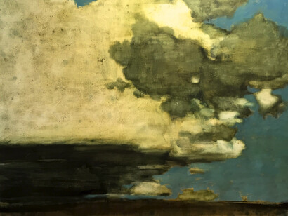 David Konigsberg, Thunderhead #5, 2015, 45 x 60 inches o/c 