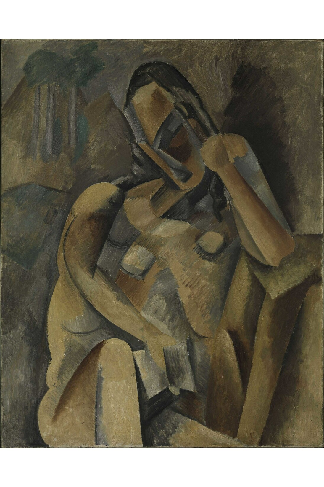 Pablo Picasso, Woman with a Book, Paris, spring 1909, Oil on canvas, 36 1/4 x 28 3/4 in. / 92.1 x 73 cm. Promised Gift from the Leonard A. Lauder Cubist Collection. © 2014 Estate of Pablo Picasso / Artists Rights Society (ARS), New York