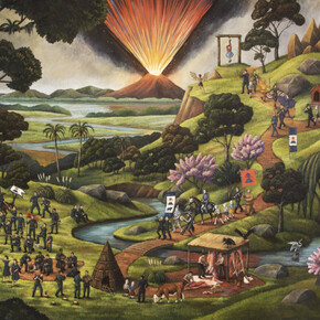 Marcelo Canevari, The feast of fire (detail), 2026. Courtesy of Mindy Solomon Gallery