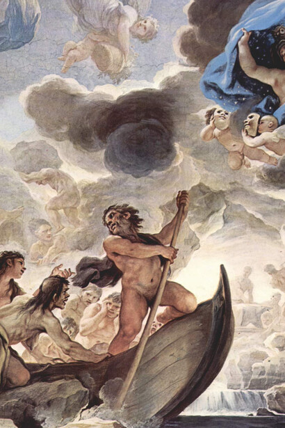Luca Giordano, La barca de Caronte, El sueño de la noche y Morfeo (detalle), 1684-1686