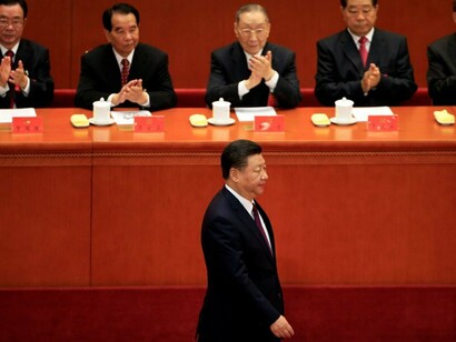 Xi Jinping en un congreso del Partido Comunista