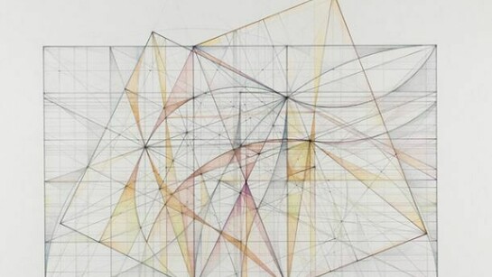 Mark Reynolds, The Greater and Lesser Dyad Series: Two Ogee Curves, 12.11, 2011, Graphite, pastel and colored pencil on cotton paper, 14 7/8 x 22 inches