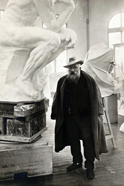 Auguste Rodin nel suo atelier