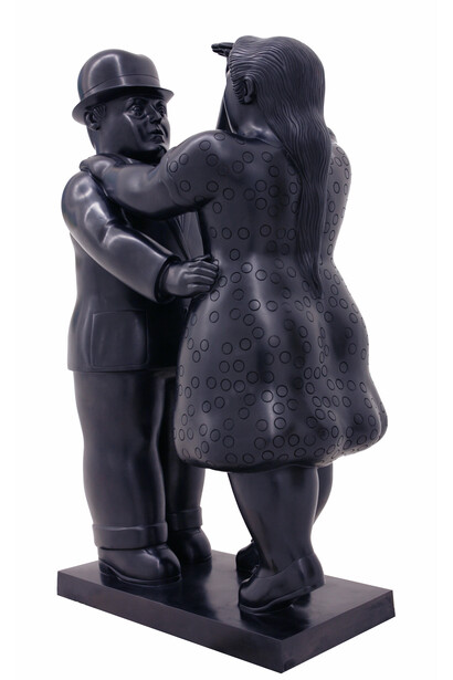 Fernando Botero, "Ballerini Vestiti Medio, 2005", Signed and numbered "Botero 4/6", Bronze, 45 x 26 x 15 1/2 in. 114.3 x 66 x 48.3 cm.