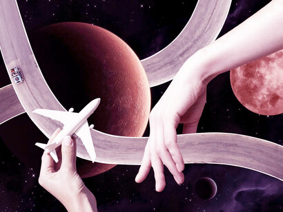 Hands holding roads, symbolizing abstract dreams and surreal imagery, evoking artistic inspiration