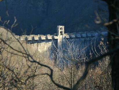 Veduta della diga di Bric Zerbino