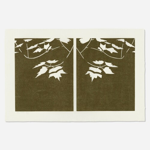 Alex Katz, Black Brook (for Parkett special edition 21), woodcut on Goyu paper, 9.80x7.80 in