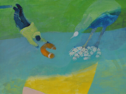 Various artists, Circumstantial contingencies, painting in exhibition. Courtesy of Viridian Artists