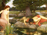 Echo and Narcissus, by John William Waterhouse, 1903, Walker Art Gallery Institute