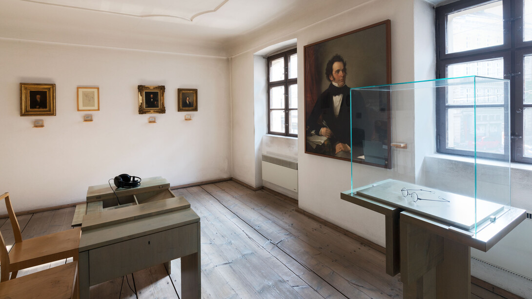 Schubert Geburtshaus, ausstellungsansicht. Mit freundlicher genehmigung des Musa Museums