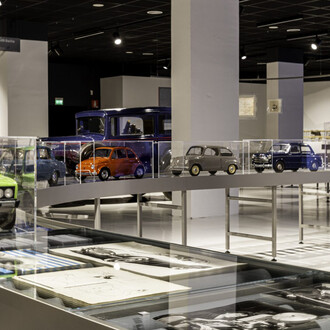 125 mal Fiat. Modernität durch Fiat-Bilder, ausstellungsansicht. Mit freundlicher genehmigung des Museo Nazionale dell’Automobile