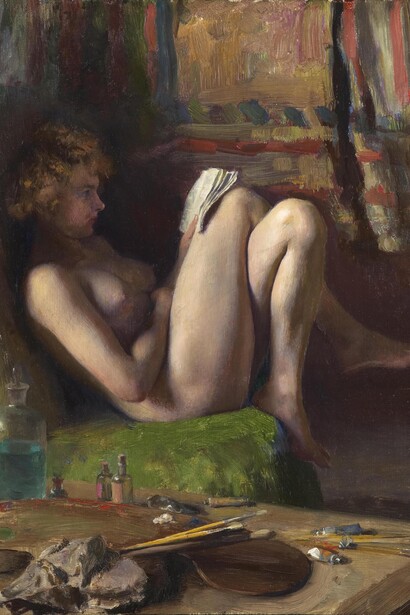 Emile Friant, A corner of the studio (detail), 1922. Courtesy of Leighton House