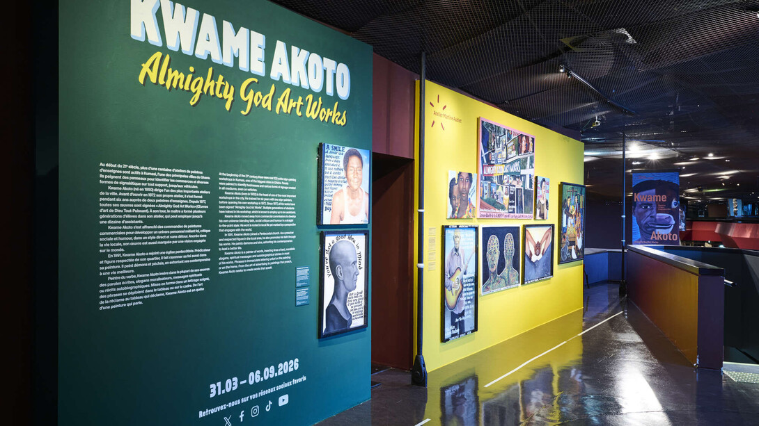 Kwame Akoto, Almighty God art works, vue de l'exposition. Avec l'aimable autorisation du Musée du Quai Branly