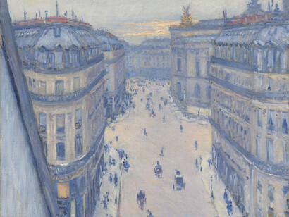 Gustave Caillebotte, Rue Halévy, Blick aus der sechsten Etage, 1878. Courtesy of Staatliche Museen