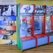 Paralympic gate no. 8, exhibition view. Courtesy of Estonian Sports and Olympic Museum 