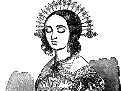 Illustrazione da un volume dei "Promessi sposi", di Francesco Gonin, "Lucia Mondella"