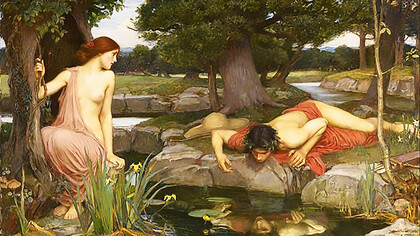 Echo and Narcissus, by John William Waterhouse, 1903, Walker Art Gallery Institute