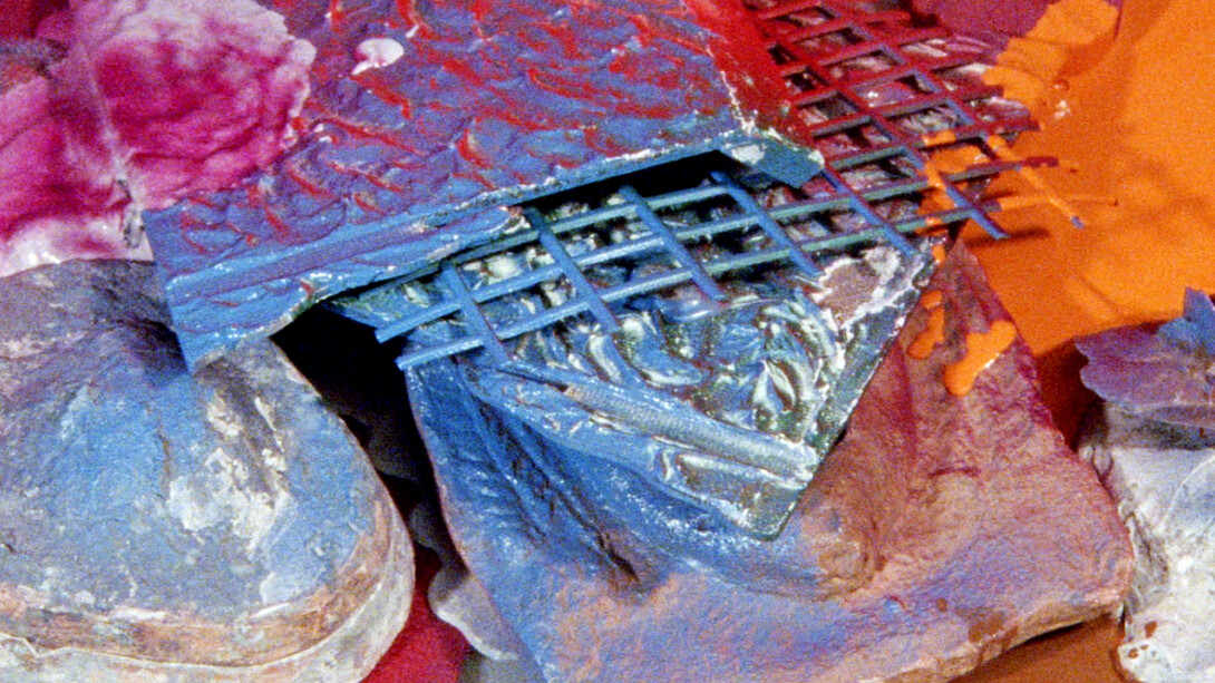 Isabelle Cornaro, Choses, 2014 (film still), 16mm film transferred to digital, 2 minutes 15 seconds, colour, mute, Courtesy the artist and Galleries Balice Hertling, Francesca Pia, Hannah Hoffman