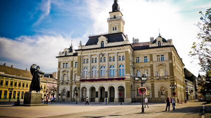 La piazza principale di Novisad