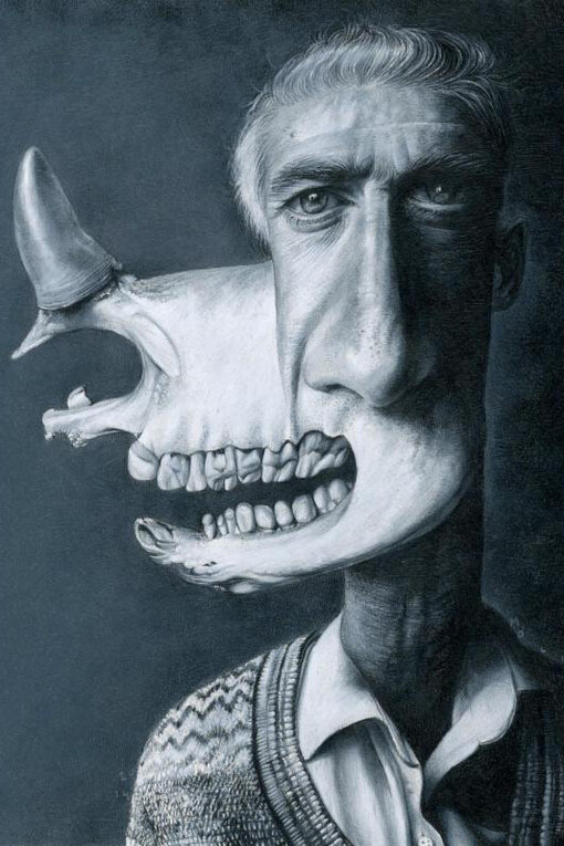 José Molina, Il muro del pianto, 2014, collezione Peccati e Virtù, matita grassa su carta, cm 70x65,5 © Ernesto Blotto