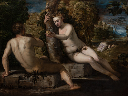 Jacopo Tintoretto, The temptation of Adam (after conservation treatment), 1550‒53. Courtesy of Cincinnati Art Museum