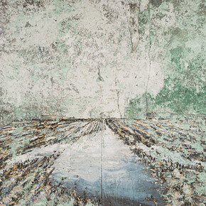 Anselm Kiefer
The Land of the Two Rivers (Zweistromland), 1995
Emulsion, acrylic, lead, salt through electrolysis and zinc plates-condenser, on canvas
416 x 710 cm
Guggenheim Bilbao Museoa

ANSELM KIEFER
