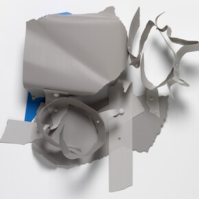 David Musgrave, Basic machine, 2015, painted aluminium, 49 x 53 x 18 cm (19 1/4" x 20 7/8" x 7 1/8"), Photo: Marcus Leith. Courtesy of greengrassi, London