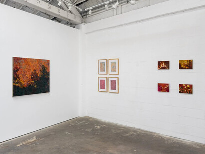 Michael Handley and Greg Lindquist, Fire, exhibition view. Courtesy of The Landing Gallery