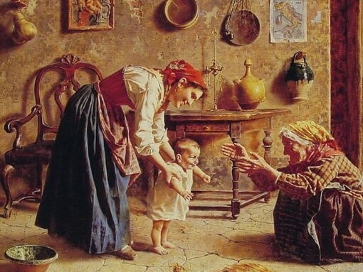 «El primer paso», Eugenio Zampighi (1859-1944)