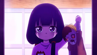 Kaya holding a scary doll calmly, showing the eerie composure that defines her character